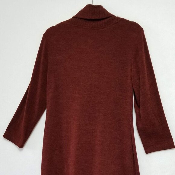 Connected Apparel Brown Textured Sheath Dress Size 12 - Picture 3 of 6